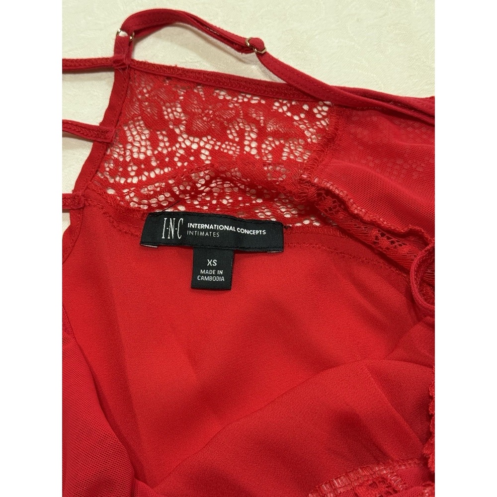 I.N.C. International Concept Women's Slip Dress Size XS Red Intimate Romantic - Picture 7 of 10